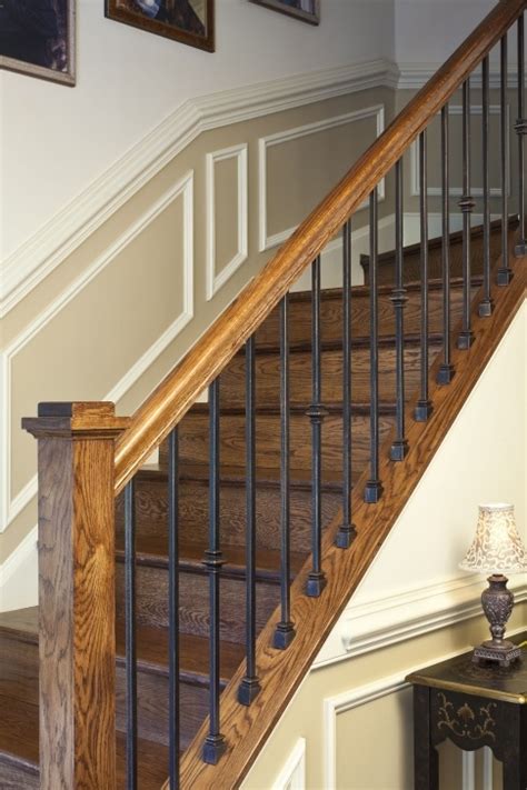 wrought iron spindles carpet stairs